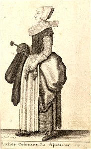 Wenceslas Hollar - Mulier Coloniensis exspatians (State 1)