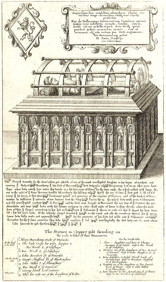 Wenceslas Hollar - Richard Beauchamp, Earl of Warwick (monument)
