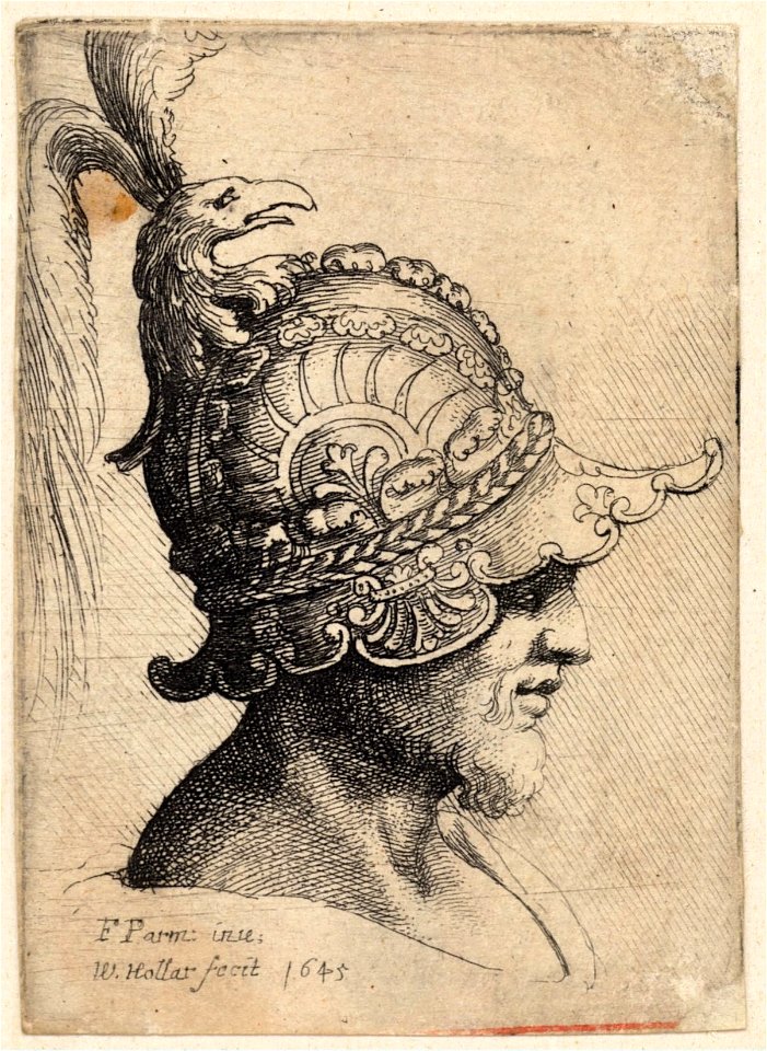 Wenceslas Hollar - Helmet with eagle