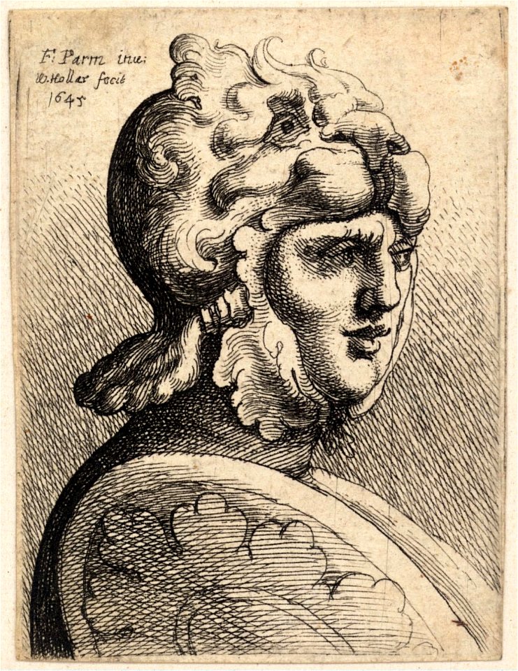 Wenceslas Hollar - Helmet shaped like lion