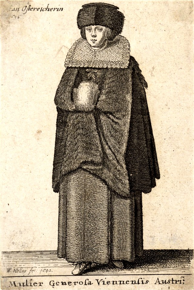 Wenceslas Hollar - Mulier Generosa Viennensis Austrica (State 2)