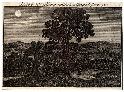Wenceslas Hollar - Jacob wrestles with the angel (State 2)