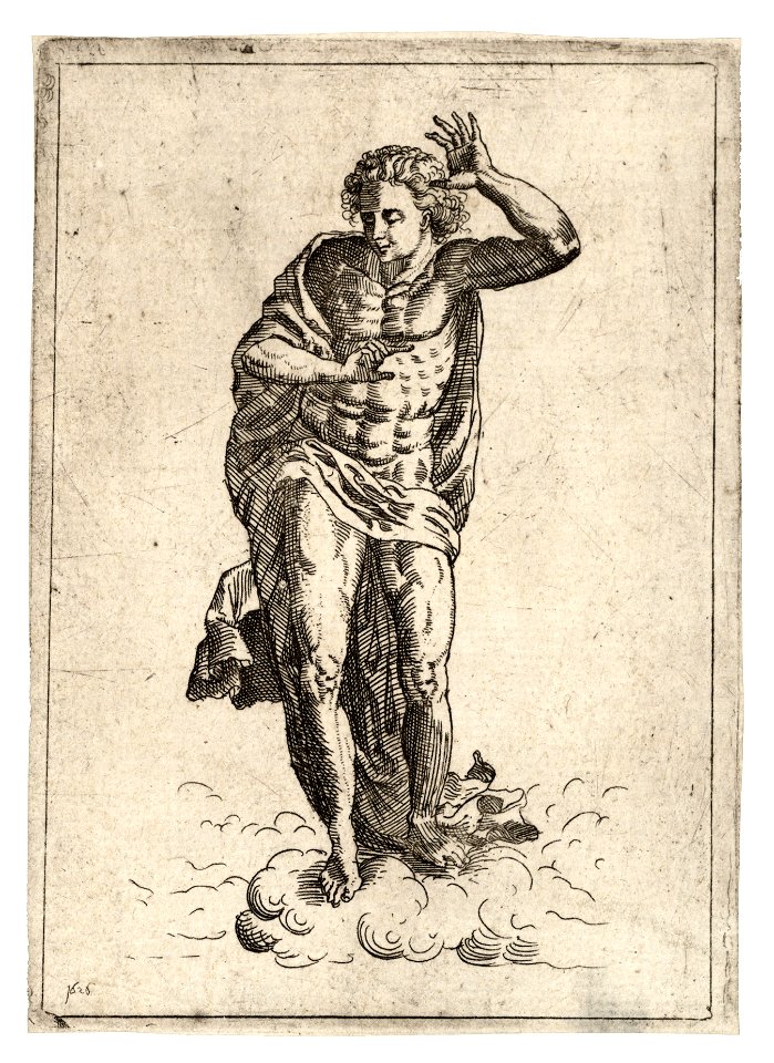 Wenceslas Hollar - Jesus in Michelangelo's 'Last judgement'