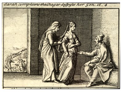 Wenceslas Hollar - Sarah and Hagar (State 2)
