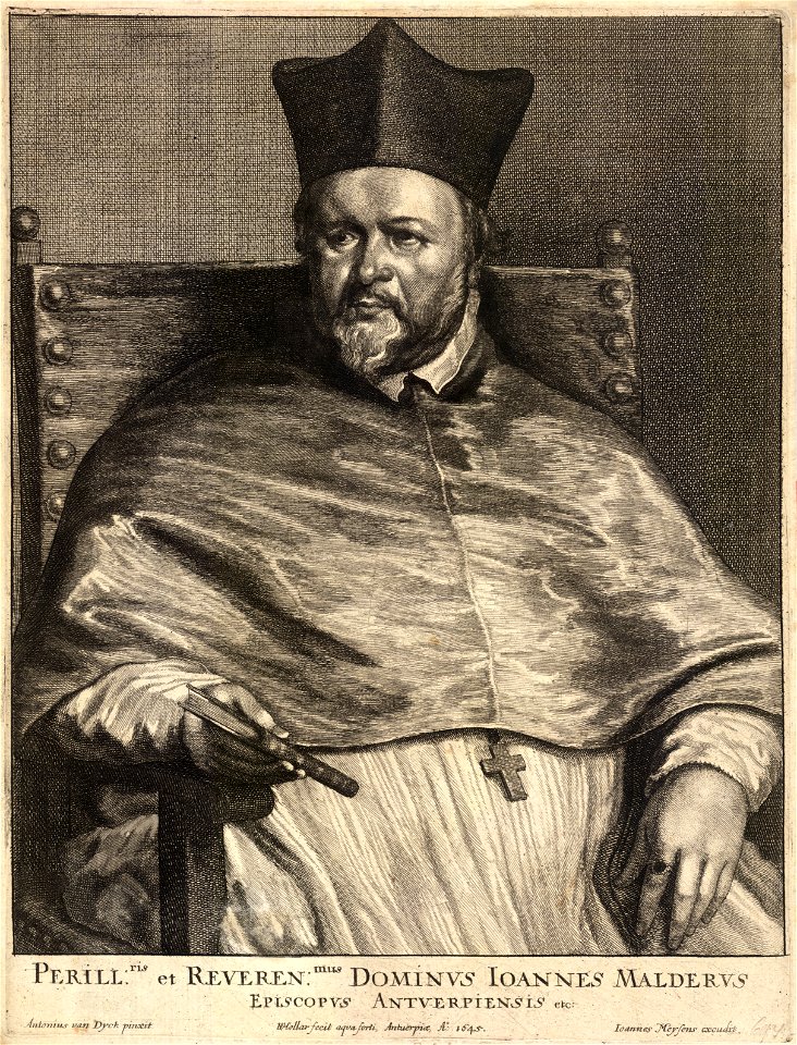 Wenceslas Hollar - Malderus, after van Dyck (State 1)