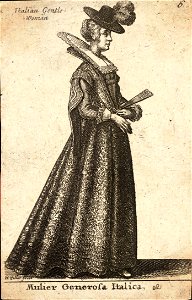 Wenceslas Hollar - Mulier Generosa Italica (State 2)