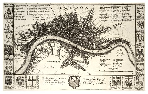 Wenceslas Hollar - Plan of London before the fire (State 2)