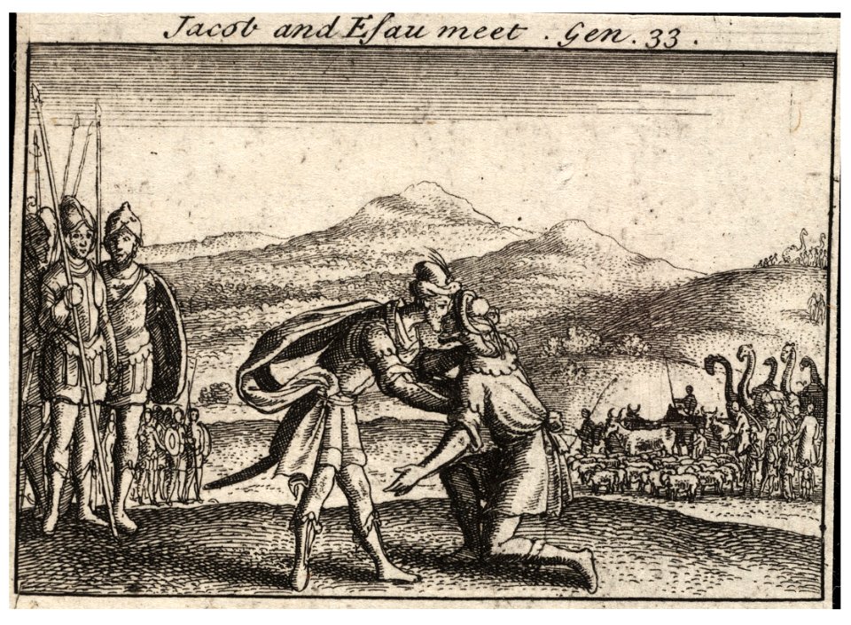 Wenceslas Hollar - Meeting of Jacob and Esau (State 2)