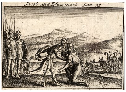 Wenceslas Hollar - Meeting of Jacob and Esau (State 2)