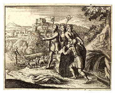 Wenceslas Hollar - Jacob and Rachel (State 2) 2