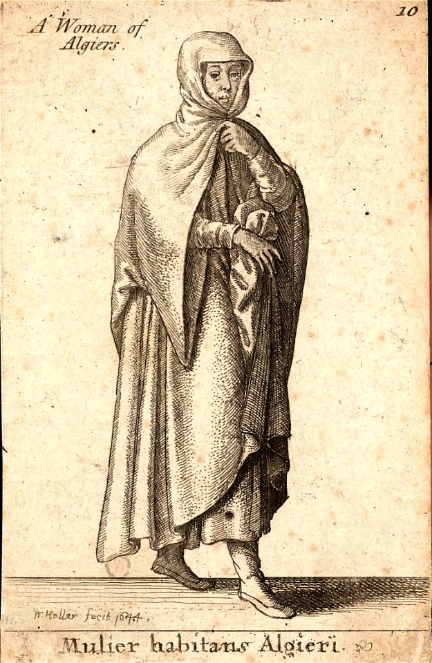 Wenceslas Hollar - Mulier habitans Algieri (State 2)
