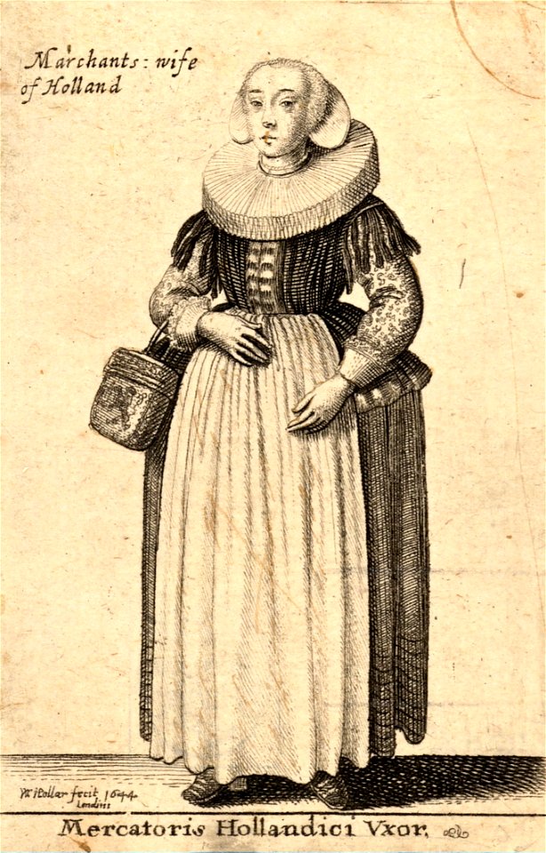 Wenceslas Hollar - Mercatoris Hollandici Vxor (State 2)