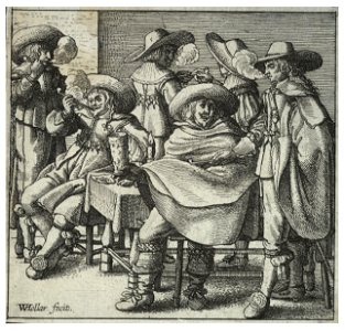 Wenceslas Hollar - Six smokers