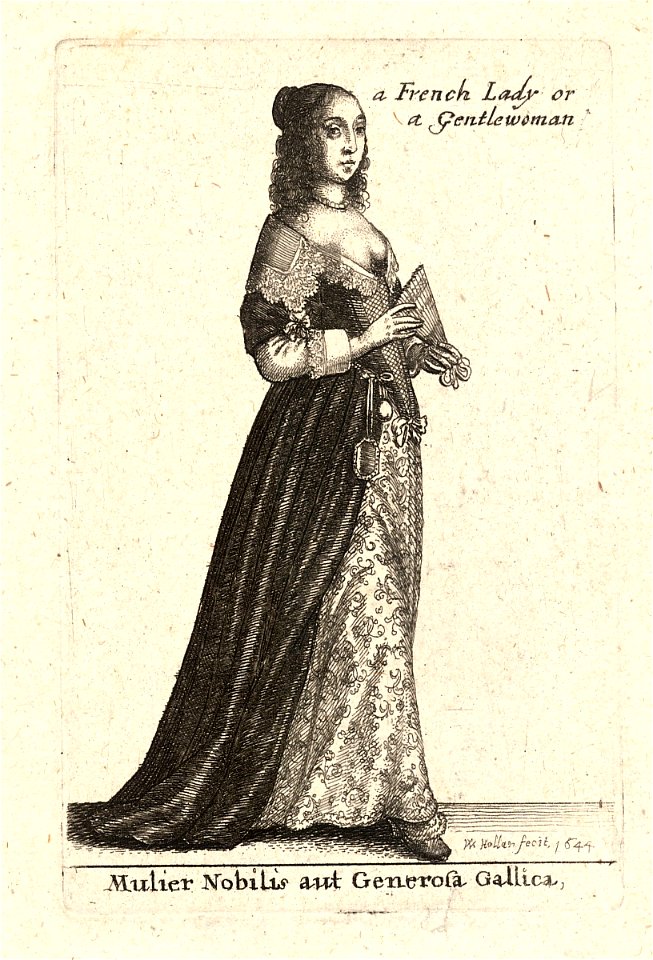 Wenceslas Hollar - Mulier Nobilis aut Generosa Gallica (State 1)