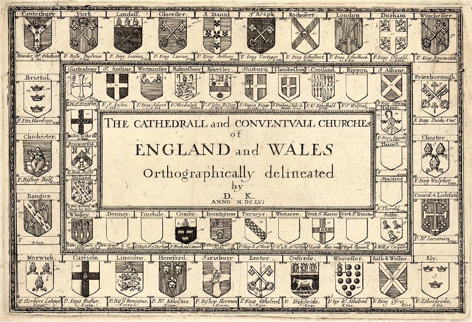 Wenceslas Hollar - King. Cathedrall and Conventuall Churches (State 1)