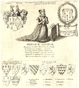 Wenceslas Hollar - Margaret Archer (monument) (State 2)