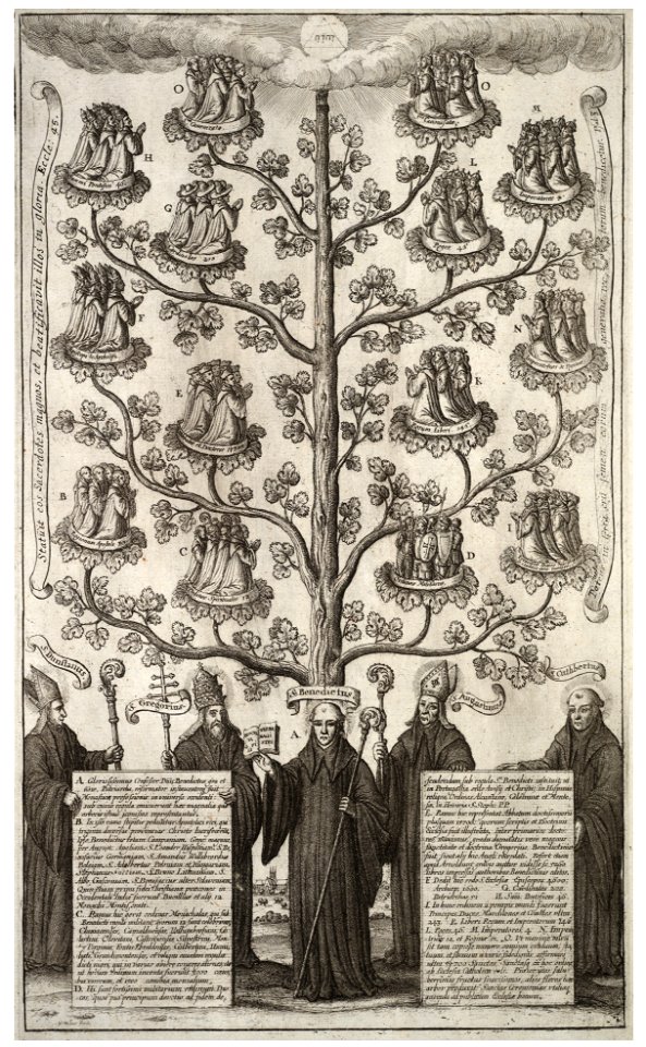 Wenceslas Hollar - Order of St Benedict (the Benedictine Tree) (State 1)