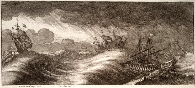 Wenceslas Hollar - The galley (State 1)