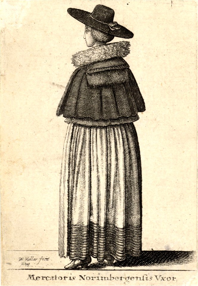 Wenceslas Hollar - Mercatoris Norimbergensis Vxor (State 1)