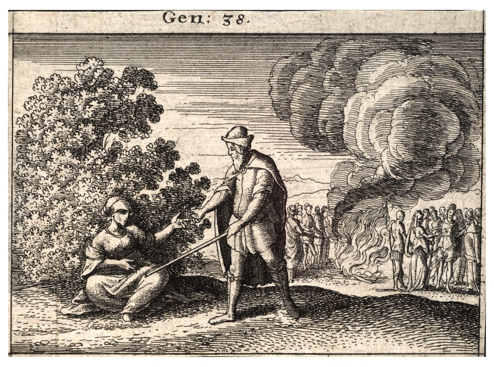 Wenceslas Hollar - Judah and Tamar (State 1)
