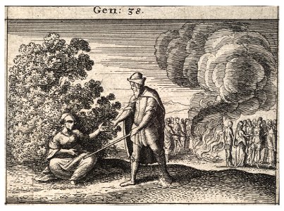 Wenceslas Hollar - Judah and Tamar (State 1)