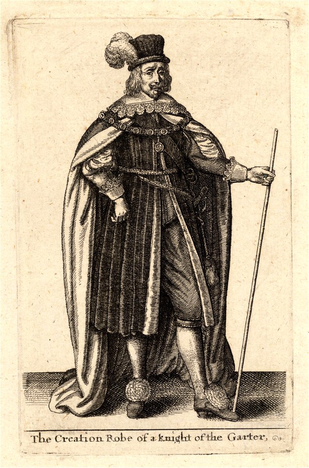Wenceslas Hollar - Knight of the Garter (State 1)