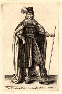 Wenceslas Hollar - Knight of the Garter (State 1). Free illustration for personal and commercial use.