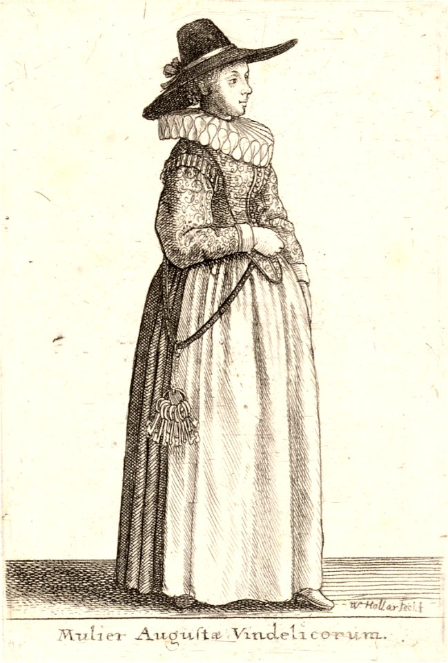 Wenceslas Hollar - Mulier Augustae Vindelicorum