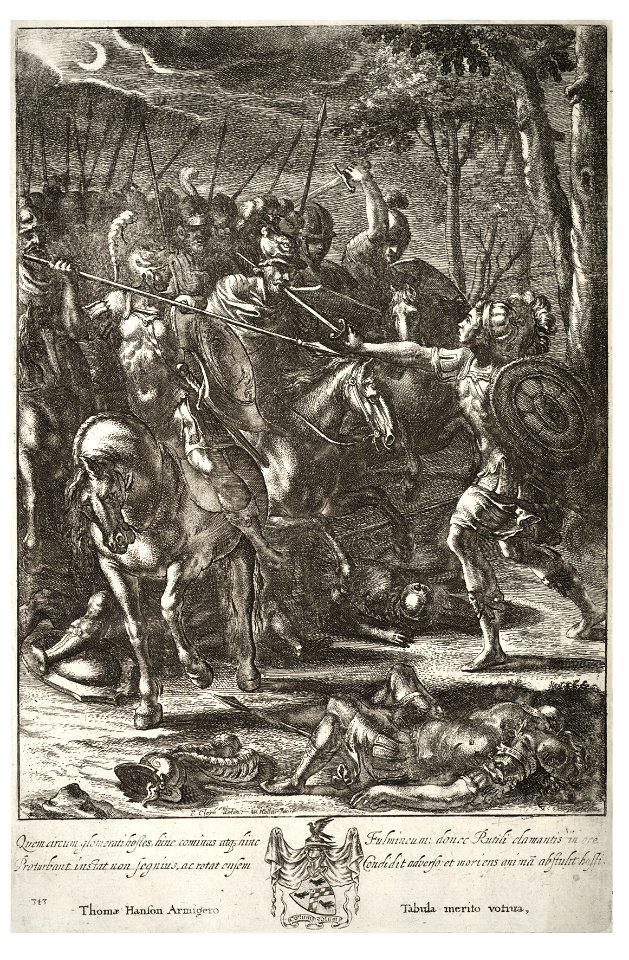 Wenceslas Hollar - Nisus slaying Volscens (State 3)