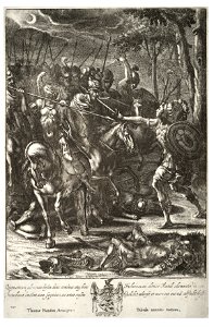 Wenceslas Hollar - Nisus slaying Volscens (State 3)