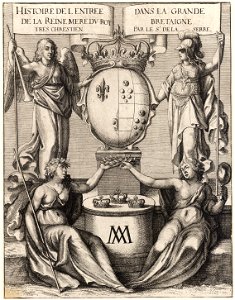 Wenceslas Hollar - La Serre. Entrée de la reine mère dans la Grande Bretaigne (State 2)
