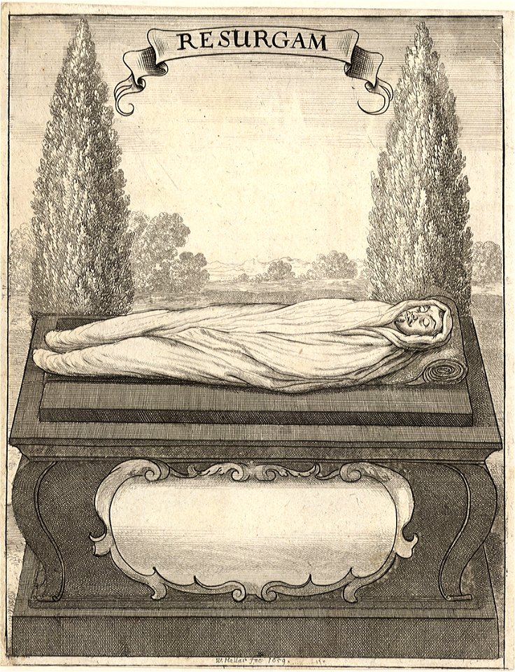 Wenceslas Hollar - Resurgam (monument) (State 1)