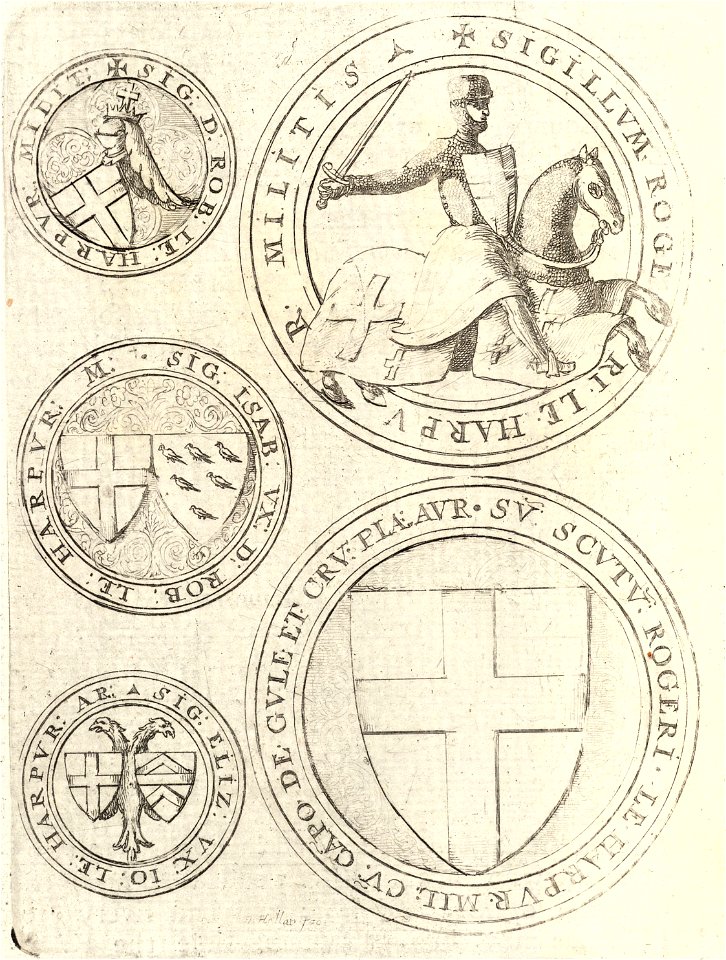 Wenceslas Hollar - Seals of the Le Harpur family