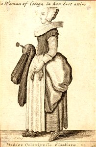 Wenceslas Hollar - Mulier Coloniensis exspatians (State 2)