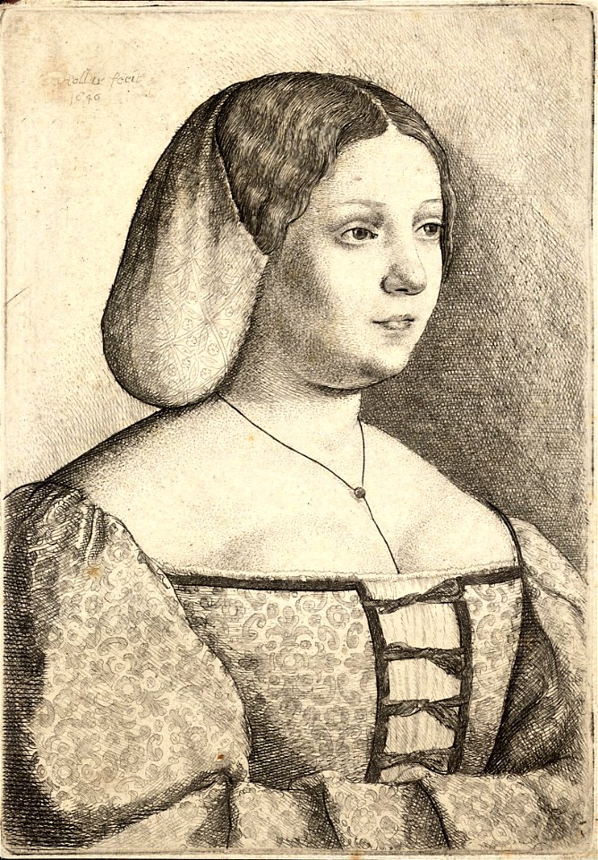 Wenceslas Hollar - Petrarch's Laura, after Giorgione
