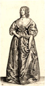 Wenceslas Hollar - Lady with fan (State 2)