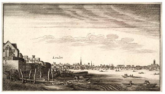 Wenceslas Hollar - London viewed from Milford Stairs (State 2)