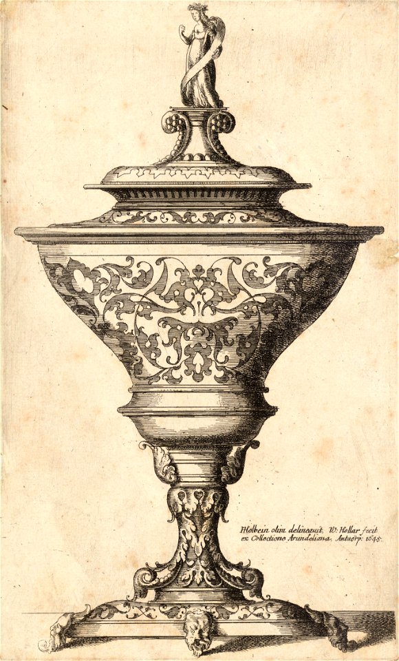 Wenceslas Hollar - Ornate goblet on feet of masks