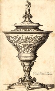Wenceslas Hollar - Ornate goblet on feet of masks