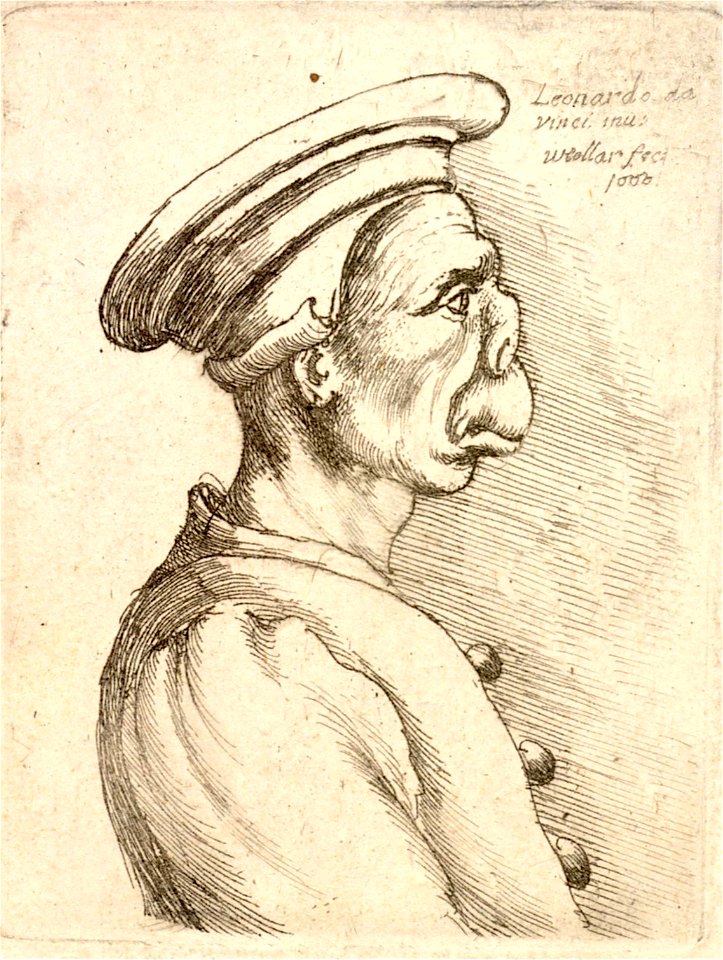 Wenceslas Hollar - Man with flat nose and protruding mouth