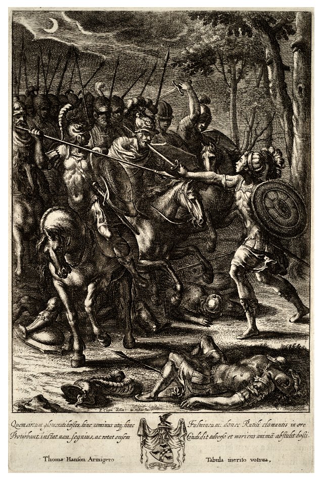Wenceslas Hollar - Nisus slaying Volscens (State 2)