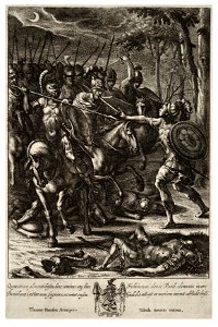 Wenceslas Hollar - Nisus slaying Volscens (State 2)