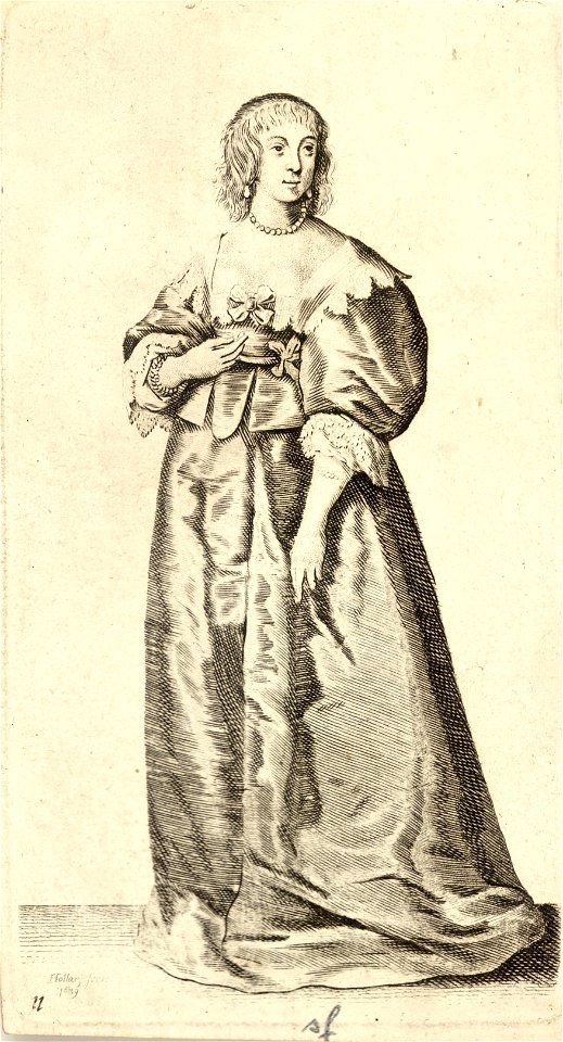 Wenceslas Hollar - Lady with pearl bracelets (State 2)