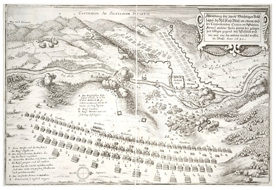 Wenceslas Hollar - The camp at Saalfeld