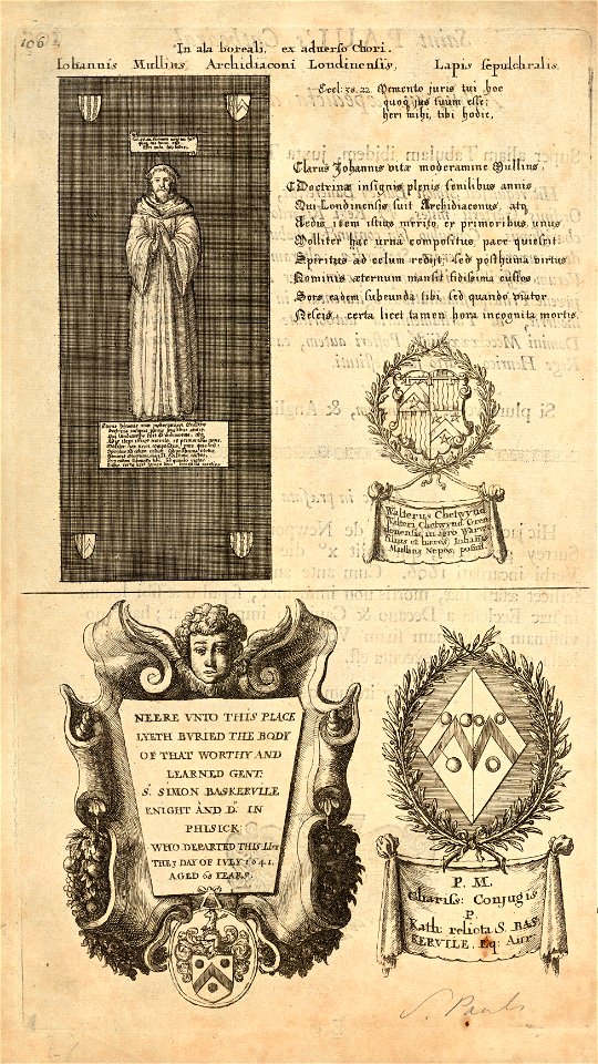 Wenceslas Hollar - Mullins and Baskerville (monument) (State 3)