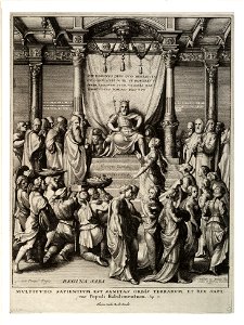 Wenceslas Hollar - Solomon and the Queen of Sheba (State 3). Free illustration for personal and commercial use.