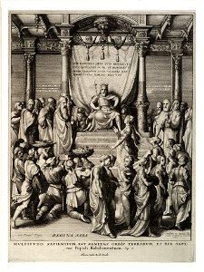 Wenceslas Hollar - Solomon and the Queen of Sheba (State 3)