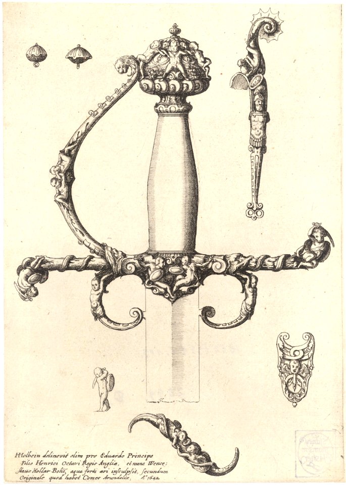 Wenceslas Hollar - Ornamental sword hilt