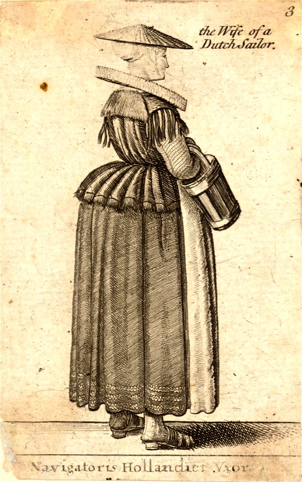 Wenceslas Hollar - Navigatoris Hollandici Vxor (State 3)