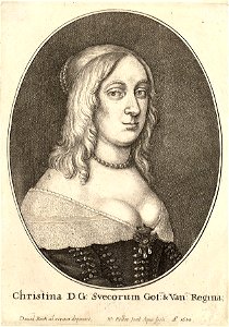 Wenceslas Hollar - Queen Christina of Sweden (State 1)